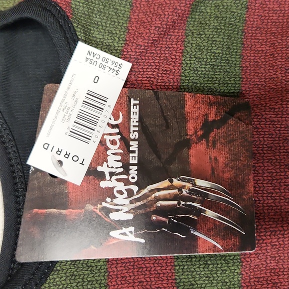 ❤️NWT VINTAGE TORRID SCOOP BRALETTE / NIGHTMARE ON ELM STREET FREDDY KRUGER - Picture 6 of 8